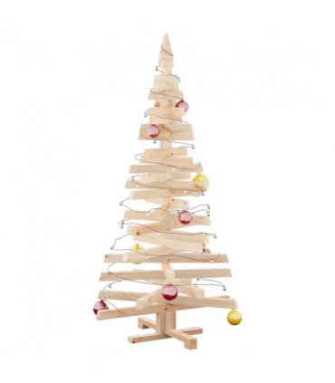 vidaXL Christmas Trees with Stand Natural 150 cm Solid pine wood — Colour: Natural (unfinished)