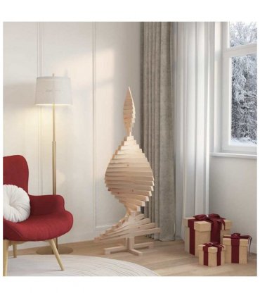 vidaXL Christmas Trees with Stand Natural 150 cm Solid pine wood — Colour: Natural (unfinished)