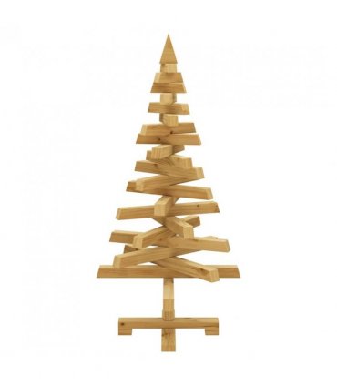 vidaXL Christmas Trees with Stand Brown 90 cm Solid pine wood — Colour: Brown finish