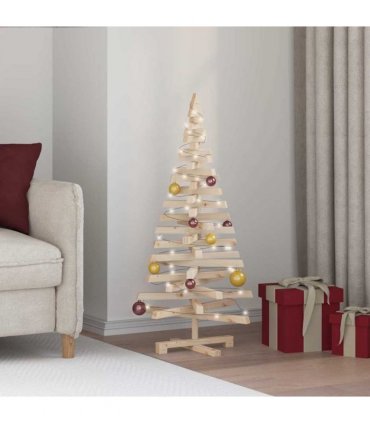 vidaXL Christmas Trees with Stand Natural 120 cm Solid pine wood — Colour: Natural (unfinished)