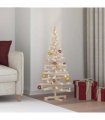 vidaXL Christmas Trees with Stand Natural 120 cm Solid pine wood — Colour: Natural (unfinished)