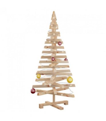 vidaXL Christmas Trees with Stand Natural 120 cm Solid pine wood — Colour: Natural (unfinished)