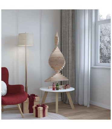 vidaXL Christmas Trees with Stand Natural 120 cm Solid pine wood — Colour: Natural (unfinished)
