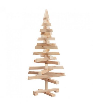 vidaXL Christmas Trees with Stand Natural 90 cm Solid pine wood — Colour: Natural (unfinished)