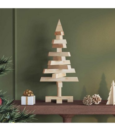 vidaXL Christmas Trees with Stand Natural 60 cm Solid pine wood — Colour: Natural (unfinished)