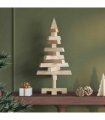 vidaXL Christmas Trees with Stand Natural 60 cm Solid pine wood — Colour: Natural (unfinished)