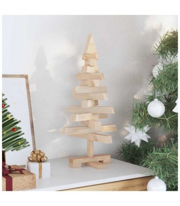 vidaXL Christmas Trees with Stand Natural 60 cm Solid pine wood — Colour: Natural (unfinished)