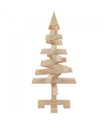 vidaXL Christmas Trees with Stand Natural 60 cm Solid pine wood — Colour: Natural (unfinished)