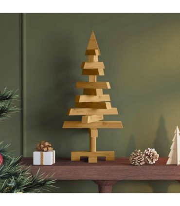vidaXL Christmas Trees with Stand Brown 60 cm Solid pine wood — Colour: Brown finish