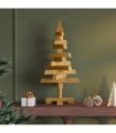 vidaXL Christmas Trees with Stand Brown 60 cm Solid pine wood — Colour: Brown finish