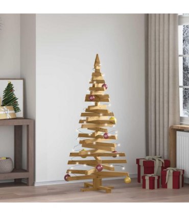 vidaXL Christmas Trees with Stand Brown 150 cm Solid pine wood — Colour: Brown finish