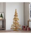 vidaXL Christmas Trees with Stand Brown 150 cm Solid pine wood — Colour: Brown finish