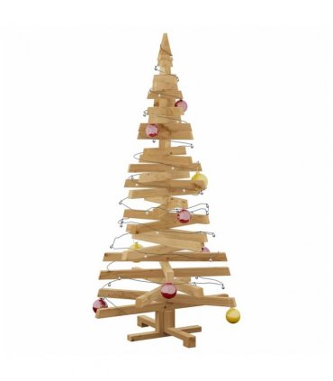 vidaXL Christmas Trees with Stand Brown 150 cm Solid pine wood — Colour: Brown finish