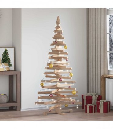 vidaXL Christmas Trees with Stand Natural 180 cm Solid pine wood — Colour: Natural (unfinished)