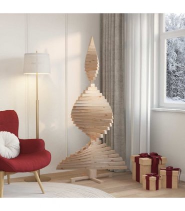 vidaXL Christmas Trees with Stand Natural 180 cm Solid pine wood — Colour: Natural (unfinished)