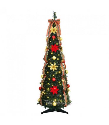 vidaXL Artificial Christmas Tree with 50 LEDs Green 125 cm PVC