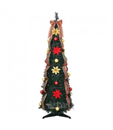vidaXL Artificial Christmas Tree with 50 LEDs Green 125 cm PVC