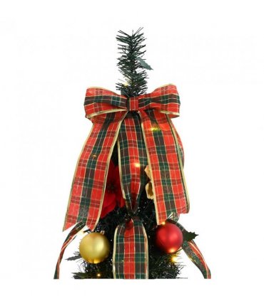 vidaXL Artificial Christmas Tree with 100 LEDs Green 155 cm PVC