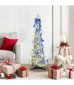 vidaXL Artificial Christmas Tree with 50 LEDs White 120 cm PVC — Size: 126 cm
