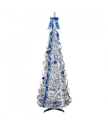 vidaXL Artificial Christmas Tree with 150 LEDs White 180 cm PVC — Size: 185 cm