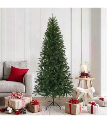 vidaXL Artificial Christmas Tree Green 180 cm PVC, PE and steel