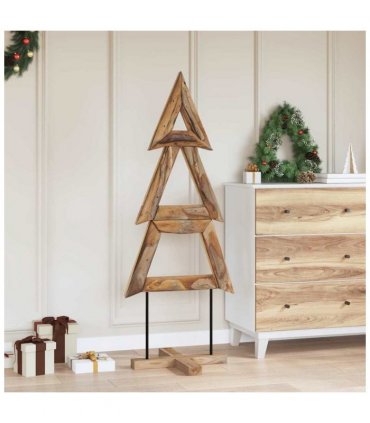 vidaXL Christmas Tree with Stand Brown 149.5 cm Solid teak wood