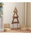 vidaXL Christmas Tree with Stand Brown 90 cm Solid teak wood