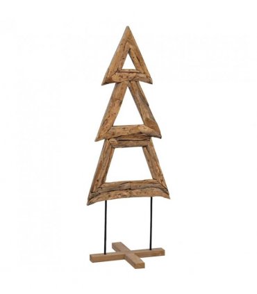 vidaXL Christmas Tree with Stand Brown 90 cm Solid teak wood