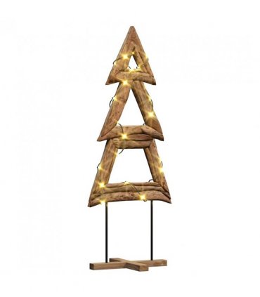 vidaXL Christmas Tree with Stand Brown 90 cm Solid teak wood