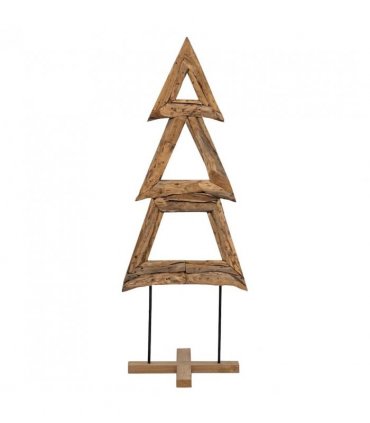 vidaXL Christmas Tree with Stand Brown 90 cm Solid teak wood
