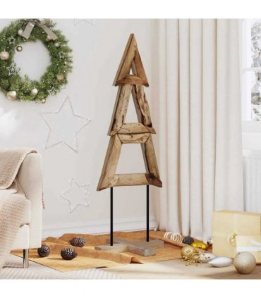 vidaXL Christmas Tree with Stand Brown 120 cm Solid teak wood