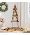 vidaXL Christmas Tree with Stand Brown 120 cm Solid teak wood