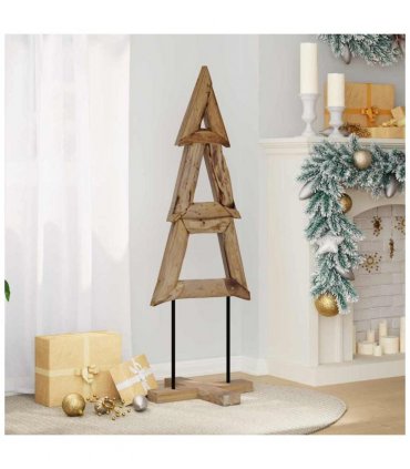 vidaXL Christmas Tree with Stand Brown 120 cm Solid teak wood