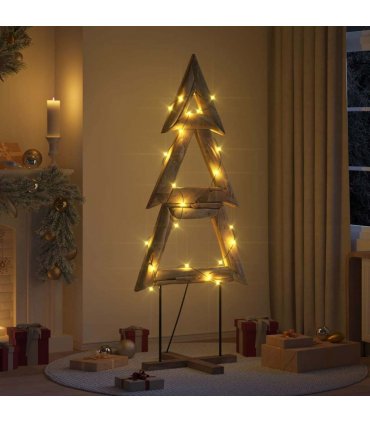 vidaXL Christmas Tree with Stand Brown 181 cm Solid teak wood