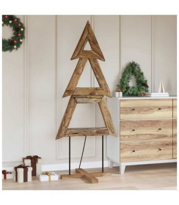 vidaXL Christmas Tree with Stand Brown 181 cm Solid teak wood