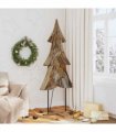 vidaXL Christmas Tree with Stand Brown 181.5 cm Solid teak wood