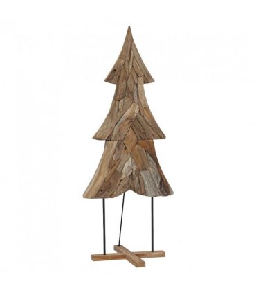 vidaXL Christmas Tree with Stand Brown 181.5 cm Solid teak wood