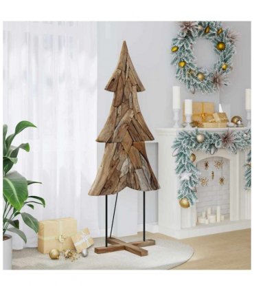 vidaXL Christmas Tree with Stand Brown 181.5 cm Solid teak wood
