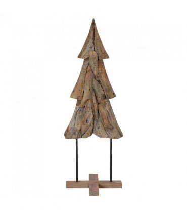 vidaXL Christmas Tree with Stand Brown 121 cm Solid teak wood