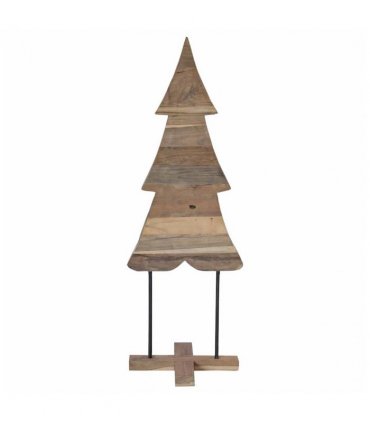vidaXL Christmas Tree with Stand Brown 121 cm Solid teak wood