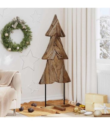 vidaXL Christmas Tree with Stand Brown 151 cm Solid teak wood