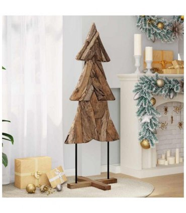 vidaXL Christmas Tree with Stand Brown 151 cm Solid teak wood