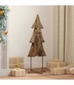 vidaXL Christmas Tree with Stand Brown 90 cm Solid teak wood — V0672002593
