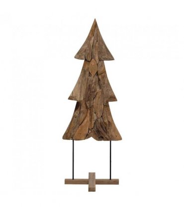 vidaXL Christmas Tree with Stand Brown 90 cm Solid teak wood — V0672002593