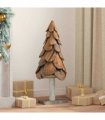 vidaXL Christmas Tree with Stand Brown 91 cm Solid teak wood — Model: 91 cm Xmas tree