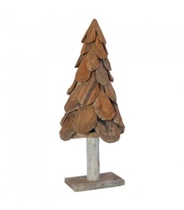 vidaXL Christmas Tree with Stand Brown 91 cm Solid teak wood — Model: 91 cm Xmas tree