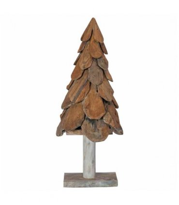 vidaXL Christmas Tree with Stand Brown 91 cm Solid teak wood — Model: 91 cm Xmas tree
