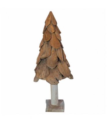 vidaXL Christmas Tree with Stand Brown 91 cm Solid teak wood — Model: 91 cm Xmas tree