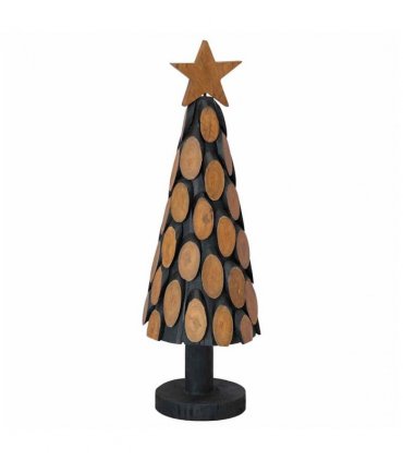 vidaXL Christmas Tree with Stand Brown 61 cm Solid teak wood