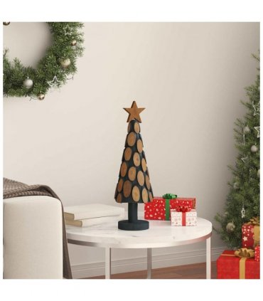 vidaXL Christmas Tree with Stand Brown 61 cm Solid teak wood